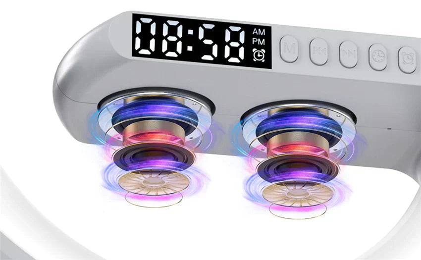 4-in-1 Smart Alarm Clock with Mood Light & Bluetooth Speaker